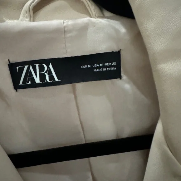 Zara light pink leather jacket - Picture 4 of 4